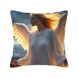 Copri-cuscino in peluche con motivo di alone magico - Okomall