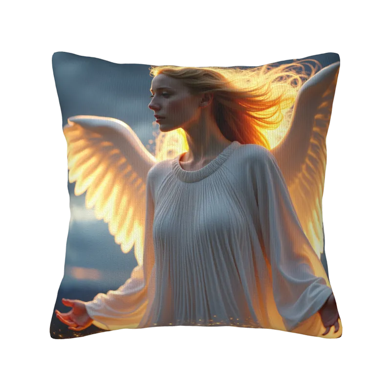 Housse de coussin en peluche avec motif d'auréole magique - Okomall