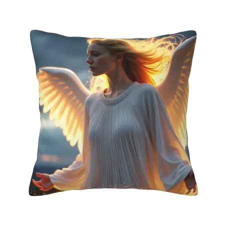 Housse de coussin en peluche avec motif d'auréole magique - Okomall