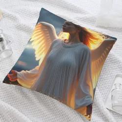 Funda de cojín de peluche con diseño de halo mágico - Okomall