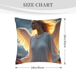Housse de coussin en peluche avec motif d'auréole magique - Okomall