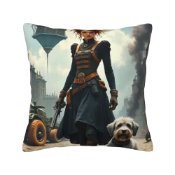 Funda de cojín estilo Steampunk para chica - Okomall