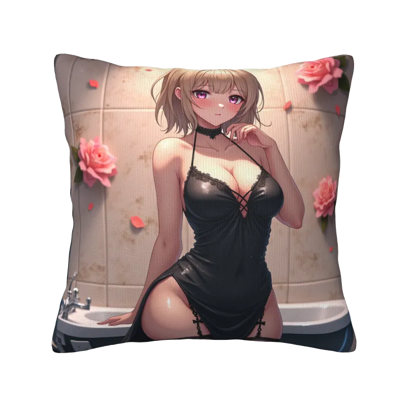 可爱少女主题毛绒抱枕套 - Okomall
