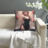 Federa per cuscino in peluche a tema ragazza carina - Okomall