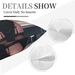 Funda de cojín de peluche con tema de chica bonita - Okomall
