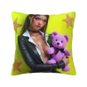 Housse de coussin en peluche à motif de fille abstraite - OkoMall