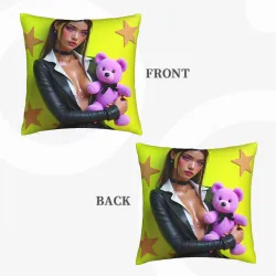 Abstract Girl Motif Plush Pillow Cover - OkoMall