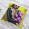 Housse de coussin en peluche à motif de fille abstraite - OkoMall