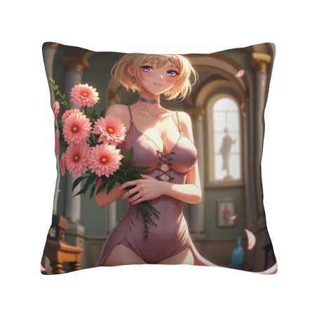Copri Cuscino in Peluche Ragazza Anime - Okomall