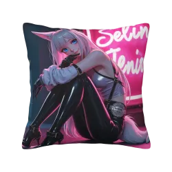 Federa Cuscino Peluche Anime - Ragazza Vivace | Okomall