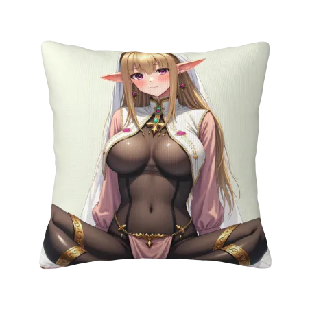 精美少女抱枕套 - 18x18 英寸 | Okomall