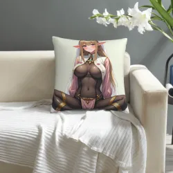 精美少女抱枕套 - 18x18 英寸 | Okomall