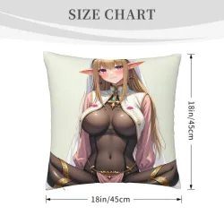 かわいい女の子デザインクッションカバー - 18x18インチ | Okomall