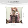 かわいい女の子デザインクッションカバー - 18x18インチ | Okomall