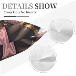 精美少女抱枕套 - 18x18 英寸 | Okomall
