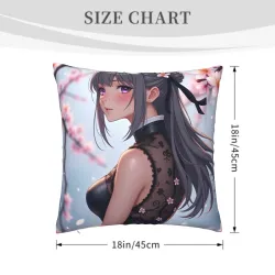 少女向けの和風桜柄ぬいぐるみクッションカバー - Okamall