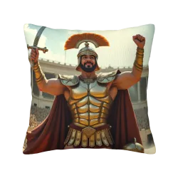 Roman Warrior Plush Pillow Cover - Okomall