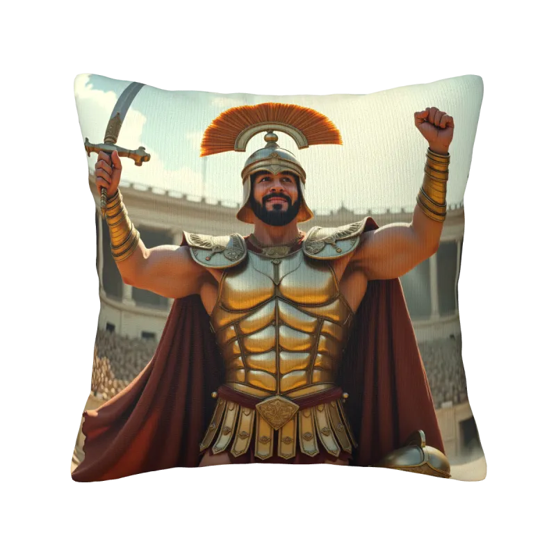 Housse de coussin en peluche des Guerriers Romains - Okomall