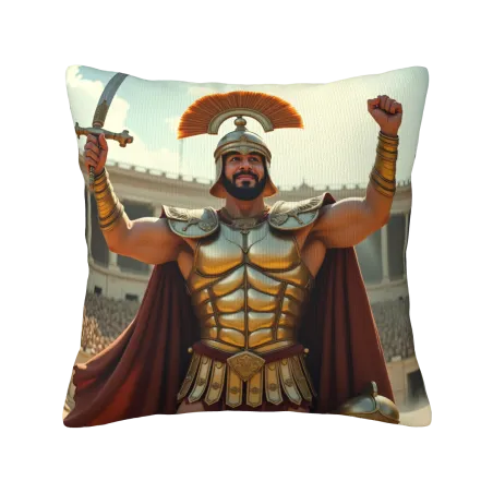 Roman Warrior Plush Pillow Cover - Okomall