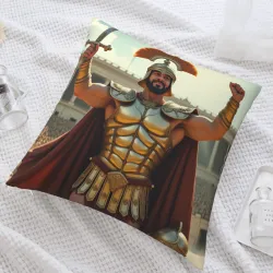 Funda de cojín de felpa de los Guerreros Romanos - Okomall
