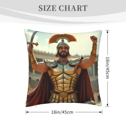Roman Warrior Plush Pillow Cover - Okomall