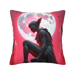 Housse de coussin en peluche à motif imprimé recto verso pour fille de rêve - Okomall