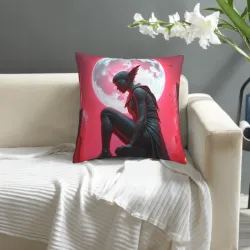 Housse de coussin en peluche à motif imprimé recto verso pour fille de rêve - Okomall