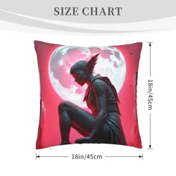 Housse de coussin en peluche à motif imprimé recto verso pour fille de rêve - Okomall