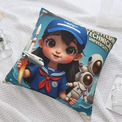 可愛太空人毛絨抱枕套 - Okomall