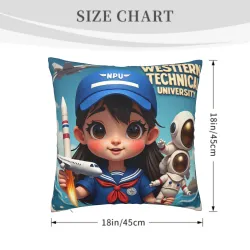 可愛太空人毛絨抱枕套 - Okomall