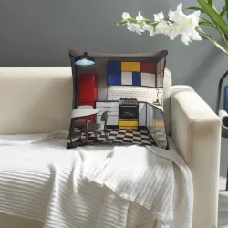 Vintage Geometric Plush Pillow Cover - Okomall