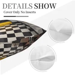 Vintage Geometric Plush Pillow Cover - Okomall
