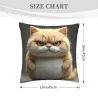 Funda de cojín de felpa de gato súper linda - 18x18 pulgadas | OKOMALL