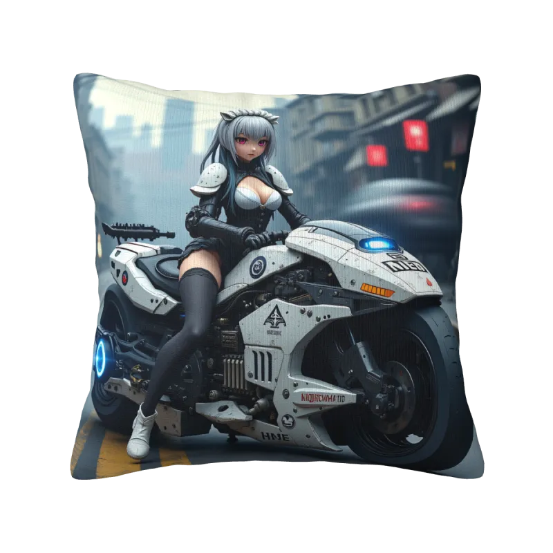 Cyberpunk Mädchen Plüsch Kissenbezug - Okomall