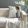 Housse de coussin abstraite de personnages - Okomall