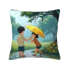 雨の中の遊びのぬいぐるみクッションカバー - Okomall