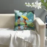 Housse de coussin en peluche 'Jeu sous la pluie' - Okomall