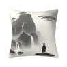 禪意山水毛絨抱枕套 - Okomall