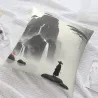 Coperta di cuscino in peluche con motivo zen di paesaggio montano - Okomall