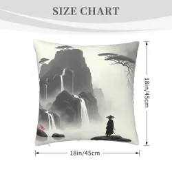 Zen-Berglandschaft-Plüsch-Kissenbezug - Okomall