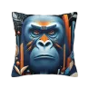 Coussin décoratif abstrait géométrique avec un motif de singe - Okomall