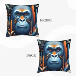 Cuscino in peluche geometrico astratto di gorilla - Okomall