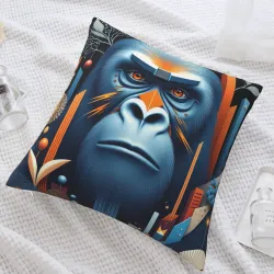 Cuscino in peluche geometrico astratto di gorilla - Okomall