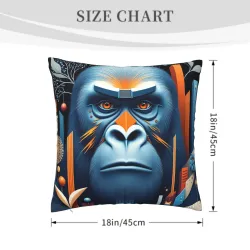 Cuscino in peluche geometrico astratto di gorilla - Okomall