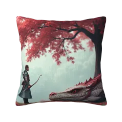 Плед-наволочка с драконьим узором - 18x18 дюймов | Okomall