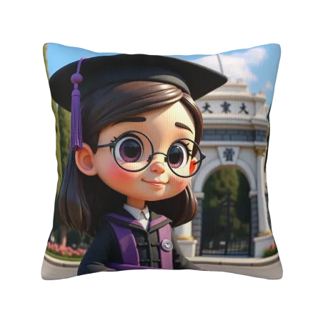 Cute Girl Plush Pillow Cover - All Over Print | okomall