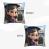 かわいい女の子 ぬいぐるみ クッションカバー - 全体プリント | okomall