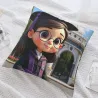 Housse de coussin en peluche pour fille - Impression intégrale | okomall