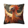 Cuscino in peluche con motivo di Fenice - 18x18 pollici | Okomall