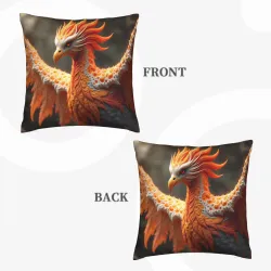 鳳凰毛絨抱枕套 - 18x18 英寸 | Okomall